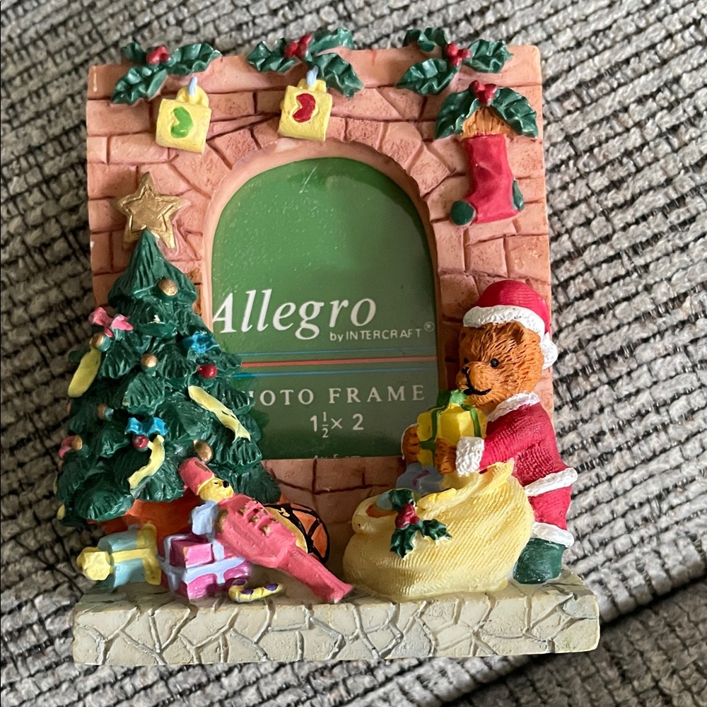 Festive Bear Christmas Photo Frame